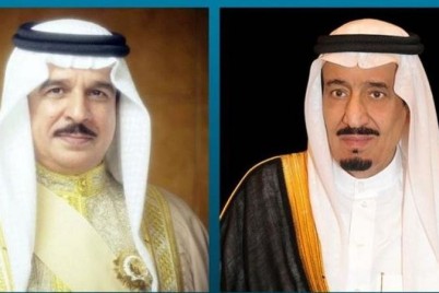 القيادة البحرينية تهنئ خادم الحرمين بالذكرى السابعة لتوليه مقاليد الحكم