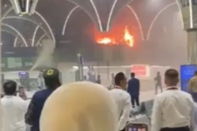 العراق.. اندلاع حريق في مطار بغداد